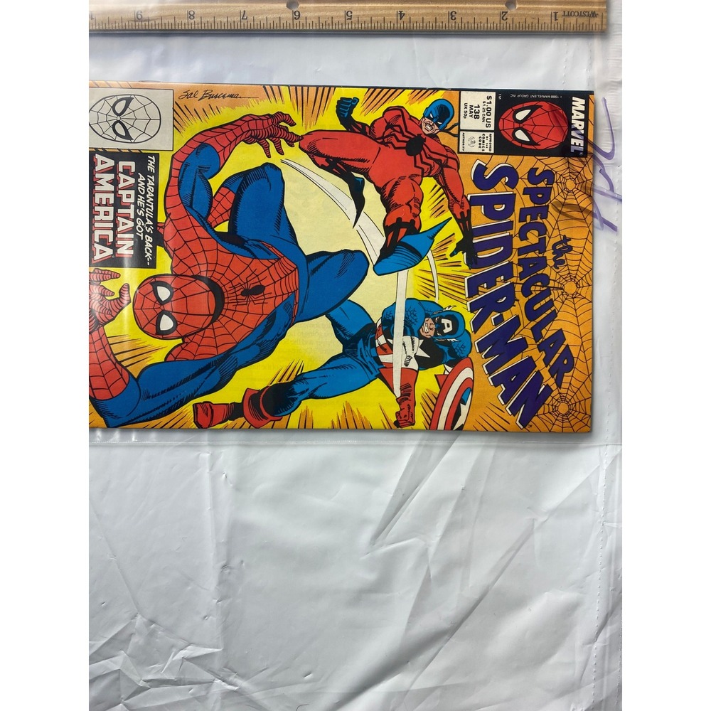 Spectacular Spider-Man Comic Book 138 Captain America Tarantula Marvel 1987